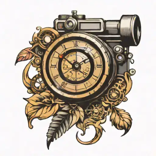 Camera Lens Clock Inside