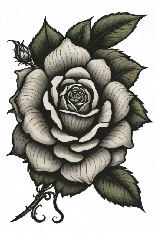 Rose With Stem Beautiful Word Family