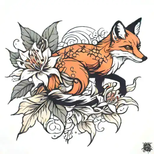 Fox And Spider Lily Flower