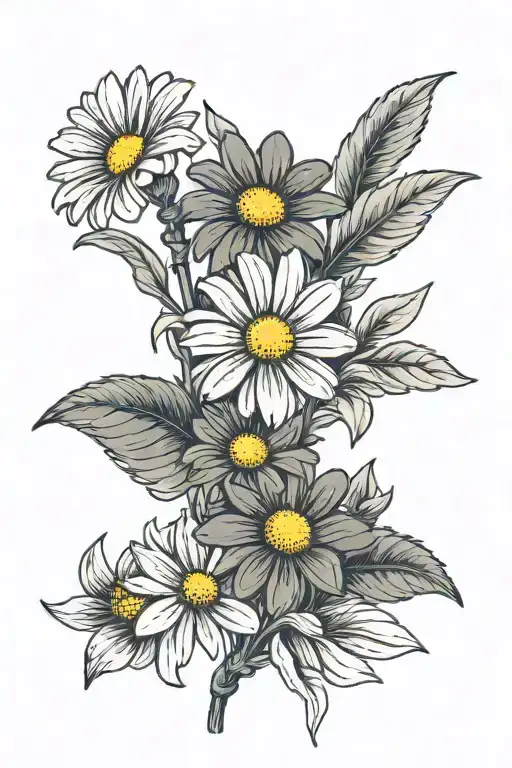 Daisy Flower Name Stem Being Held