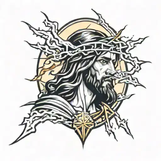 Jesus With Thunder And Lightning