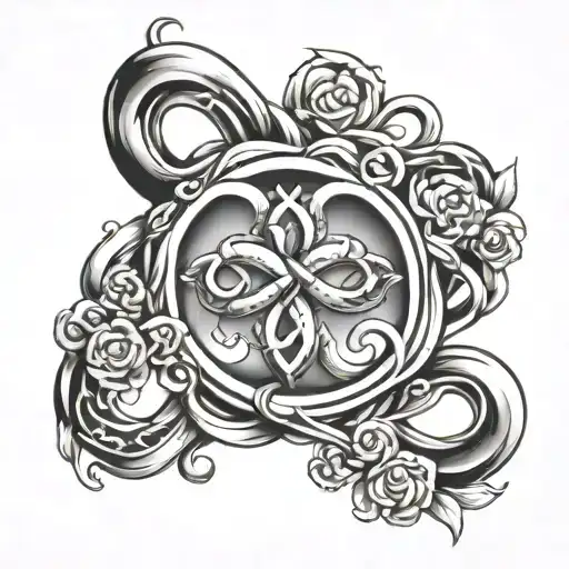 Eternity With Infinity Symbol And Hearts