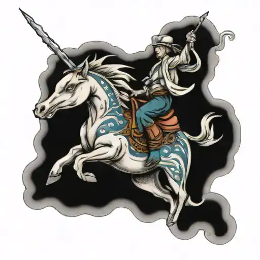 Dolphin Riding A Horse