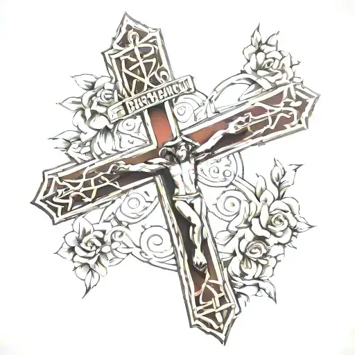 Crucifix With Roman Numerals