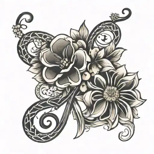 Infinity Symbol With Flowers