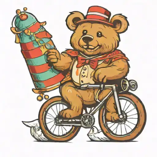 Circus Bear Unicycle