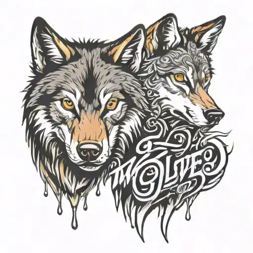 Wolves In Grafiti Lettering