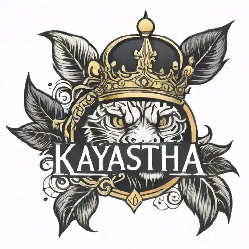 Kayastha Name Tattoo With Crown On Top Forearms Aggressive Animal
