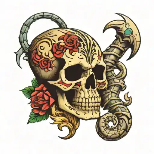 Skull And Scorpion