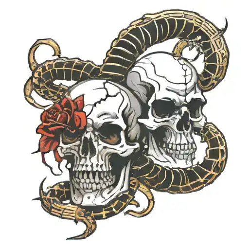 Skull And Scorpion Mixed