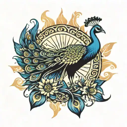 Sun And Peacock