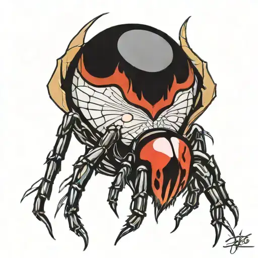 Elegant Black Widow Spider