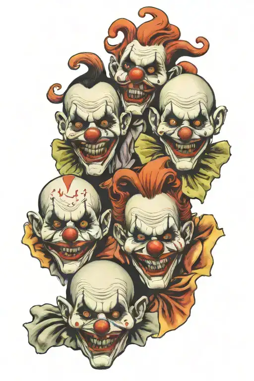 See No Evil Speak No Evil Clowns Grotesque Ripped