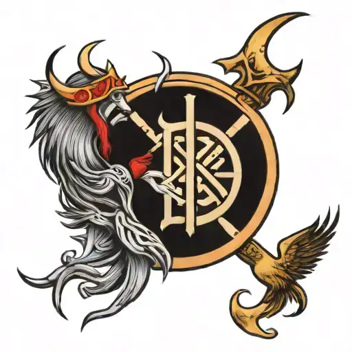 The Word Invictus Viking Runes