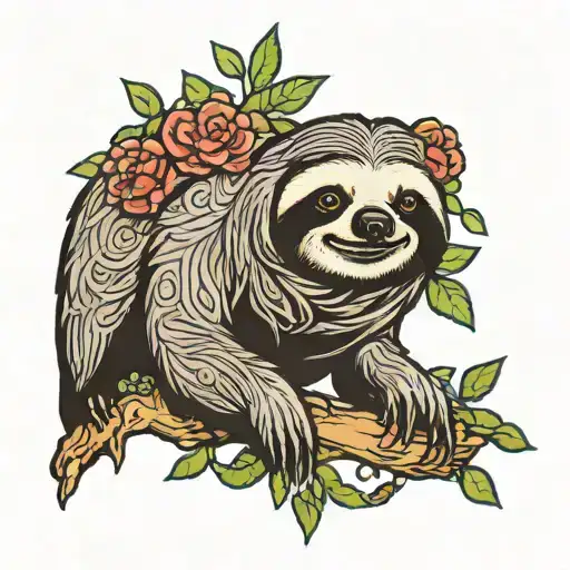 Sloth With Grandma Sign