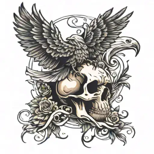 Skull With Eagle