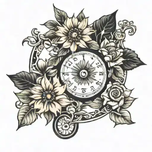 Flowers Sun And A Scale Balanced