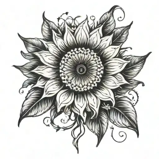Sunflower With Compass