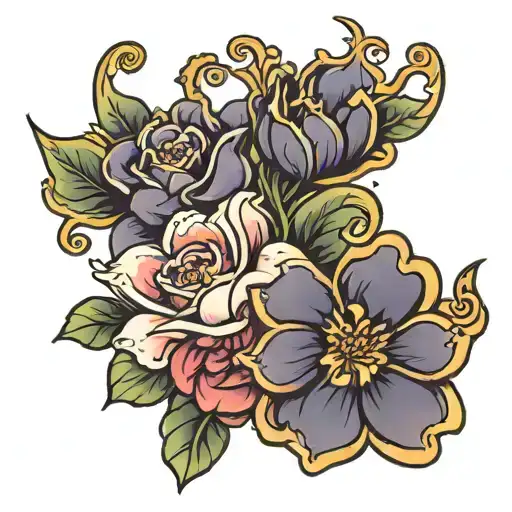 Flowers Symbolizing Mother Grandmother Daughter