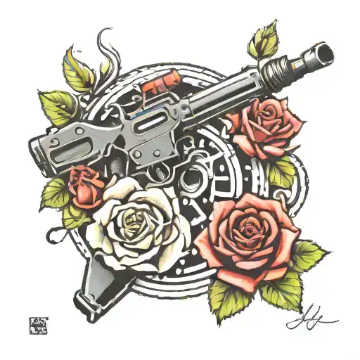 Machine Gun And 1 Rose