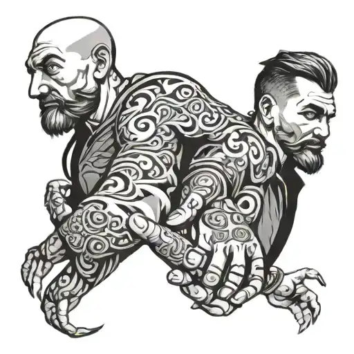 Dad And Son Holding Hands