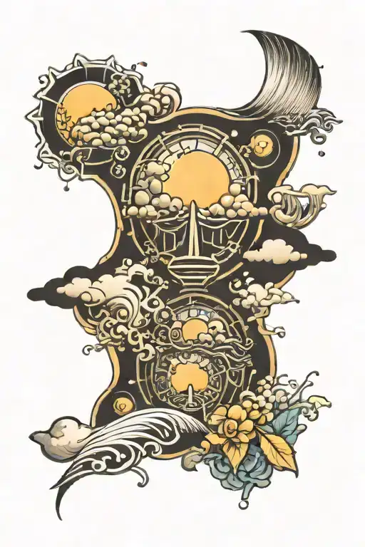 Dopamine Molecule Surrounded By Sunshine And Ocean Wave