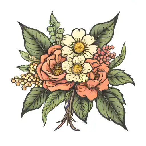 Family Birth Flower Bouquet