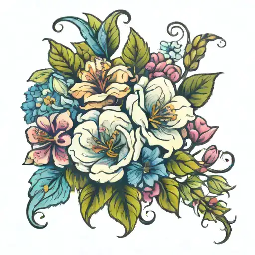 Birth Flowers Intertwined February May July