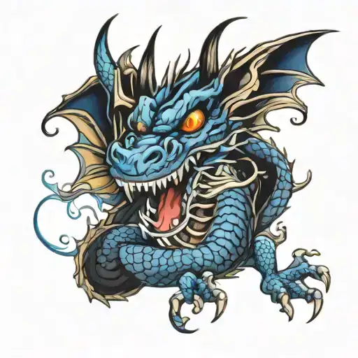Black And Blue Dragon