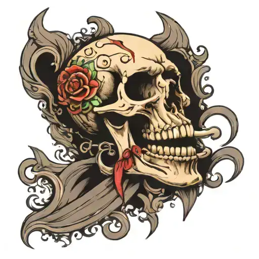 Skull With Mouth Open