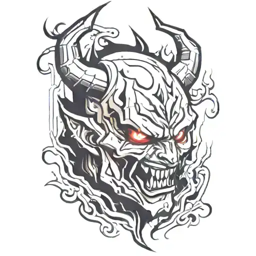 Lightning Demon Face