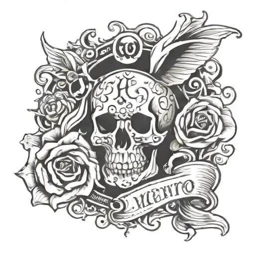 Lettering Tattoo Memento Mori