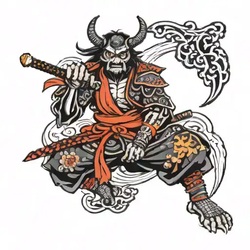 Demon Samurai With Sword