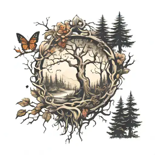 For People Walking Through Forest