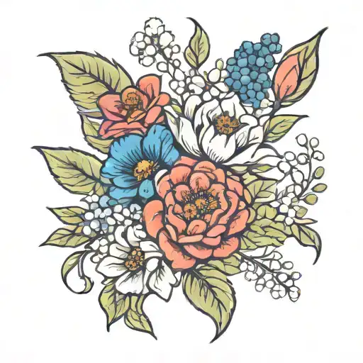 January And March Birth Flower Bouquet