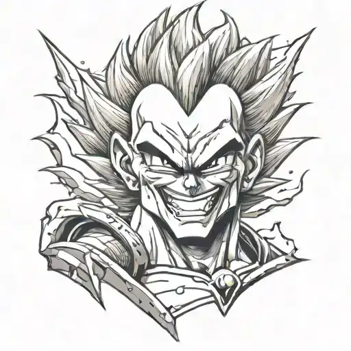 Dragonball Z Vegeta Badass Smile Blood