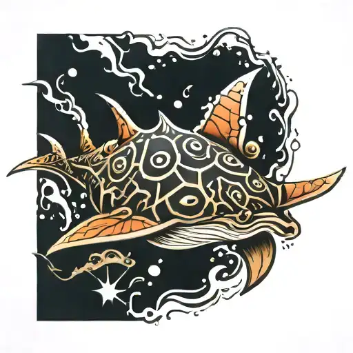 Manta Ray Shark Turtle