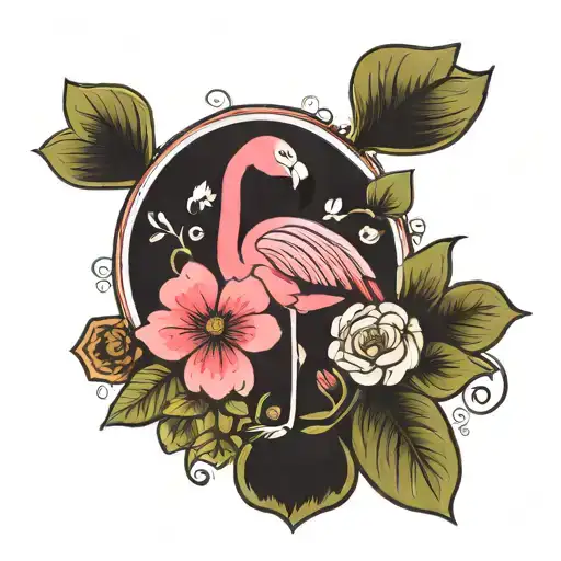 Flamingo Surrounded By Camila With Date