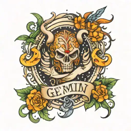 Zodiac Sign Gemini And Cancer With Letters Lv