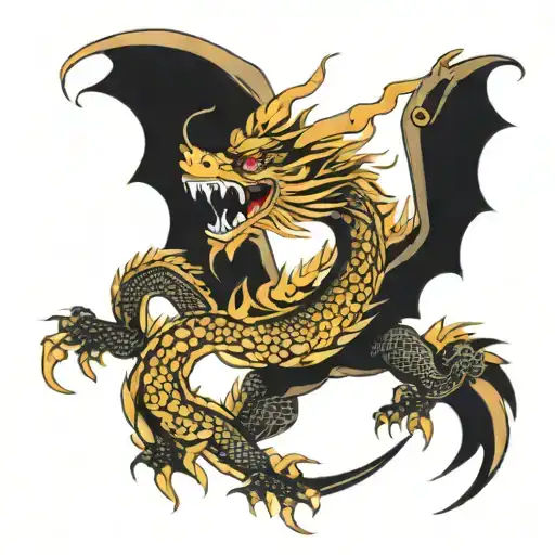 Chinese Dragon With Wings