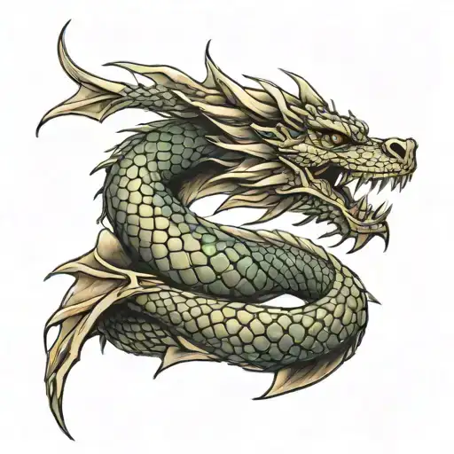 Dragon Scales Wrapped Around Forearm