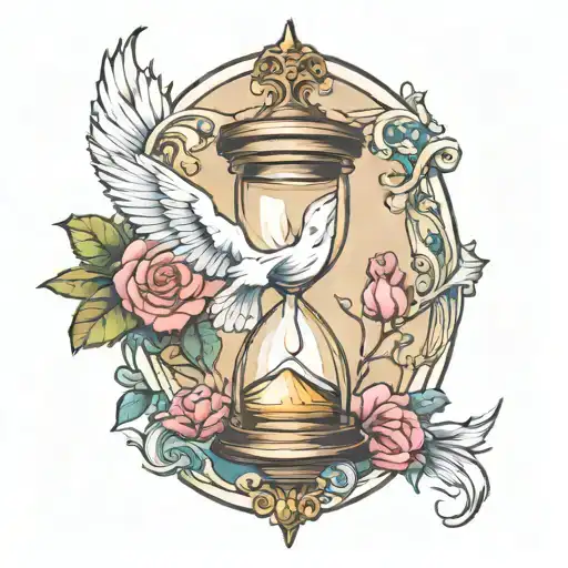 Hour Glass And Dove