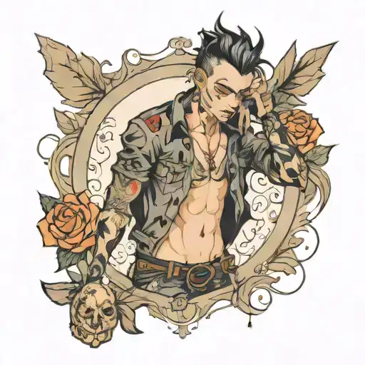 Dainty Boy In Ripped Clothes