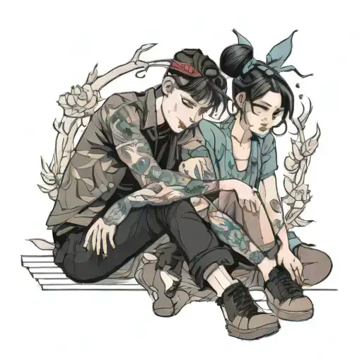 Dainty Boy Sitting With Hot Girl