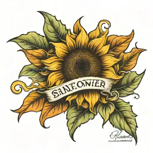 Sunflower With Name Incorporated