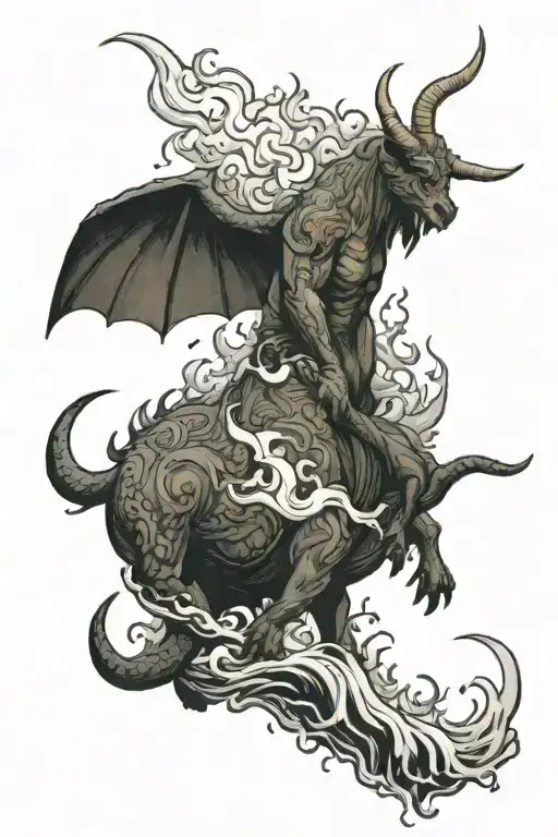 Fenyx Volcano Erupting In The Doset Devil On A Bull On Rich On River Of Lava On The Thigh