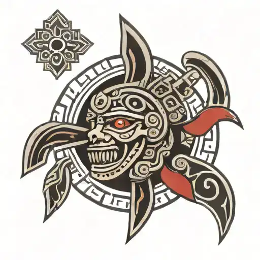 Ancient Aztec Blood Art Inspired