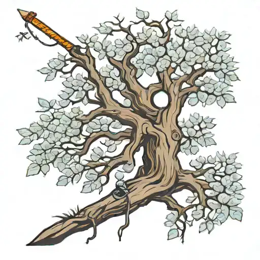 Tree On A Pogo Stick Making A Pencil