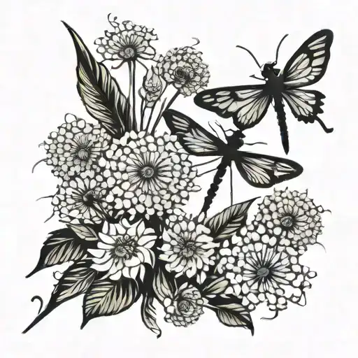 Dandelion Blowing And Dragonflies