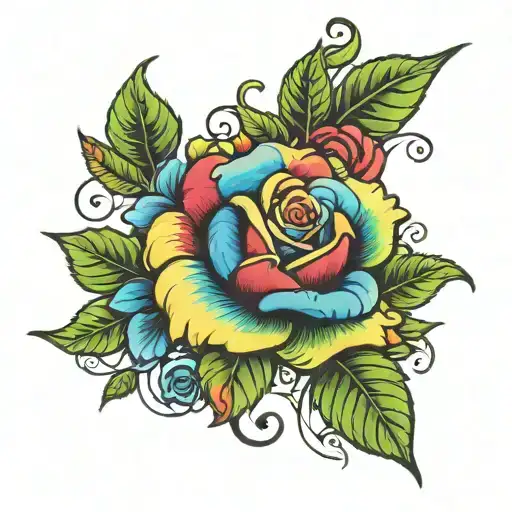 Rainbow Rose Vine